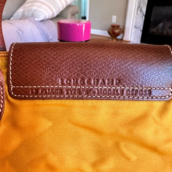 LongChamp LePliage Mini HandBag, Yellow/Brown, VGUC - Picture 7 of 11
